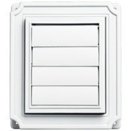 BUILDERS EDGE BUILDERS EDGE 140037079001 Exhaust Vent, 12 sq-in Net Free Ventilating Area, White 140037079001